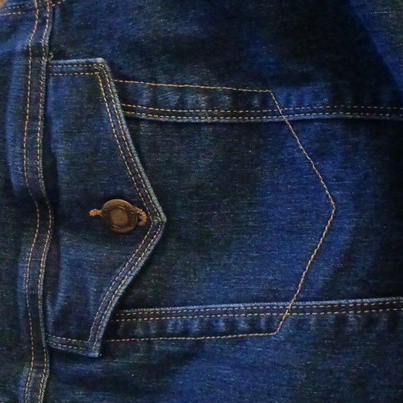 ****Jessica London Dark Blue Jean Jacket Plus Size 20W - Picture 5 of 8